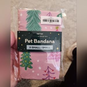 Pink Merry and Bright Dog Bandana- XS/S